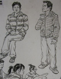 2009年中央美术学院中国画专业优秀试卷10（速写）