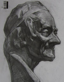 2009年中国美术学院设计类素描优秀试卷4