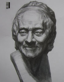 2009年中国美术学院设计类素描优秀试卷45