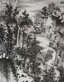 2009年中国美术学院中国画优秀试卷9（山水）