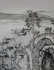 2009年中国美术学院中国画优秀试卷15（山水）