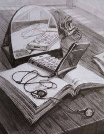 2010年清华大学美术学院素描高分试卷5（设计）