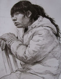 2010年清华大学美术学院素描高分试卷42（造型）