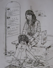 2010年清华大学美术学院速写高分试卷10（设计）