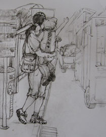 2010年清华大学美术学院速写高分试卷18（设计）