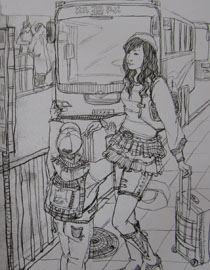 2010年清华大学美术学院速写高分试卷26（设计）