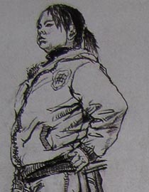 2010-2011年天津美术学院速写优秀试卷7（绘画、雕塑）