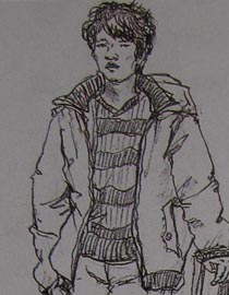 2010-2011年天津美术学院速写优秀试卷15（绘画、雕塑）