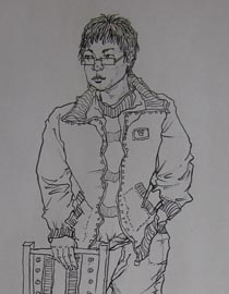 2010-2011年天津美术学院速写优秀试卷23（绘画、雕塑）