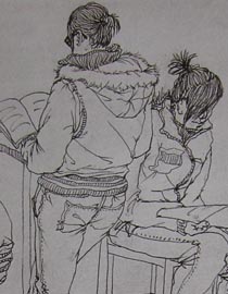 2010-2011年天津美术学院速写优秀试卷24（绘画、雕塑）