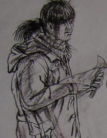 2010-2011年天津美术学院速写优秀试卷28（绘画、雕塑）