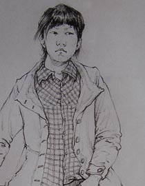 2010-2011年天津美术学院速写优秀试卷34（绘画、雕塑）