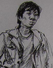 2010-2011年天津美术学院速写优秀试卷35（绘画、雕塑）