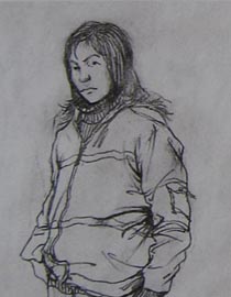 2010-2011年天津美术学院速写优秀试卷45（绘画、雕塑）