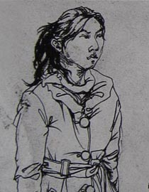 2010-2011年天津美术学院速写优秀试卷43（绘画、雕塑）