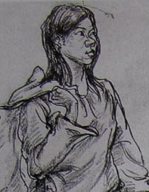 2010-2011年天津美术学院速写优秀试卷70（绘画、雕塑）