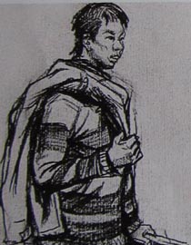 2010-2011年天津美术学院速写优秀试卷71（绘画、雕塑）