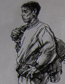 2010-2011年天津美术学院速写优秀试卷74（绘画、雕塑）