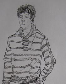 2010-2011年天津美术学院速写优秀试卷90（艺术设计、工业设计、动画）