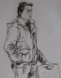 2010-2011年天津美术学院速写优秀试卷91（艺术设计、工业设计、动画）