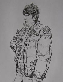 2010-2011年天津美术学院速写优秀试卷101（艺术设计、工业设计、动画）