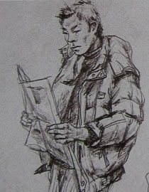 2010-2011年天津美术学院速写优秀试卷103（艺术设计、工业设计、动画）
