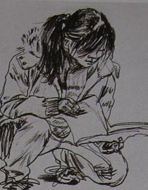 2010-2011年天津美术学院速写优秀试卷104（艺术设计、工业设计、动画）