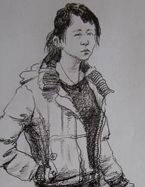 2010-2011年天津美术学院速写优秀试卷105（艺术设计、工业设计、动画）