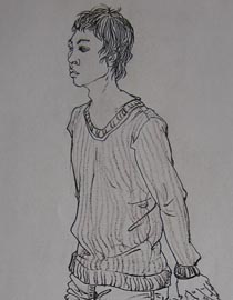 2010-2011年天津美术学院速写优秀试卷106（艺术设计、工业设计、动画）