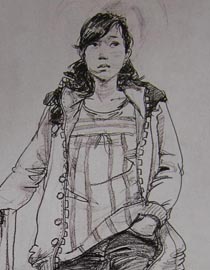 2010-2011年天津美术学院速写优秀试卷54（绘画、雕塑）