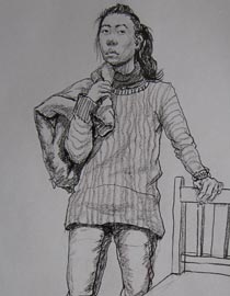 2010-2011年天津美术学院速写优秀试卷110（艺术设计、工业设计、动画）