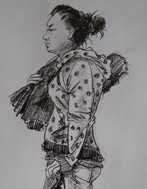2010-2011年天津美术学院速写优秀试卷111（艺术设计、工业设计、动画）