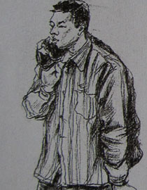 2010-2011年天津美术学院速写优秀试卷122（艺术设计、工业设计、动画）