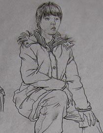 2010-2011年天津美术学院速写优秀试卷55（绘画、雕塑）