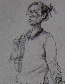 2010-2011年天津美术学院速写优秀试卷127（艺术设计、工业设计、动画）