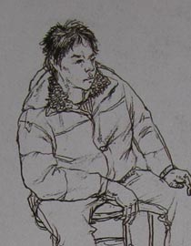 2010-2011年天津美术学院速写优秀试卷132（艺术设计、工业设计、动画）