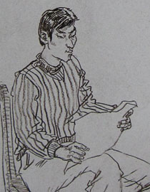 2010-2011年天津美术学院速写优秀试卷134（艺术设计、工业设计、动画）