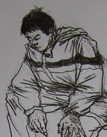 2010-2011年天津美术学院速写优秀试卷148（艺术设计、工业设计、动画）