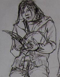 2010-2011年天津美术学院速写优秀试卷59（绘画、雕塑）