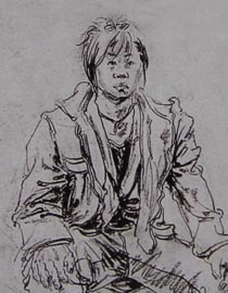 2010-2011年天津美术学院速写优秀试卷60（绘画、雕塑）