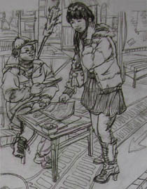 2011年清华大学美术学院速写高分试卷3（设计）