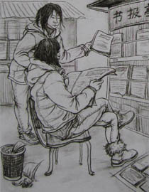 2011年清华大学美术学院速写高分试卷6（设计）