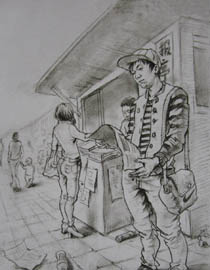 2011年清华大学美术学院速写高分试卷38（设计）