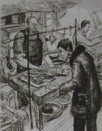 2011年清华大学美术学院速写高分试卷41（造型）