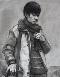 郑州极点画室素描投稿作品5