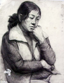 郑州极点画室素描投稿作品7