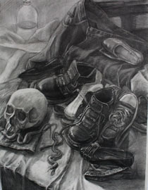 郑州极点画室素描投稿作品11