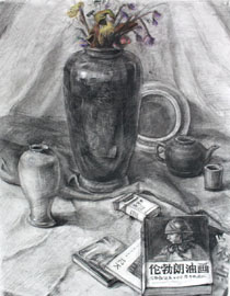 郑州极点画室素描投稿作品12