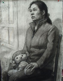 北京京美画室投稿作品6（素描半身像）