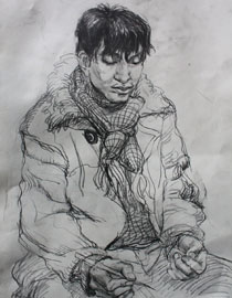 郑州极点画室速写投稿作品3